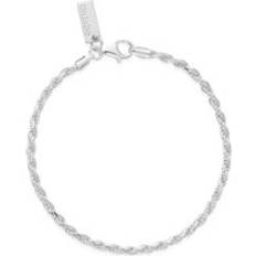 ChloBo Sterling Silver Sparkle Rope Chain Bracelet Sterling Silver