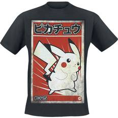 Pokémon T-shirts Pokémon T-shirt Anime av Pikachu Poster Herr svart