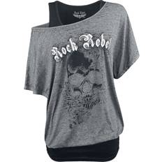 Rock Rebel by EMP T-shirt When The Heart Rules The Mind för Dam grå