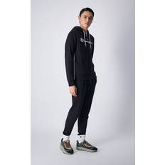 Champion Legacy Sweatsuits-Powerblend Fleece Full Zip Hooded Sportdräkt för män, Svart