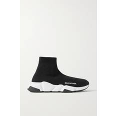 Balenciaga Speed Lt Sneakers Aus Stretch-strick Mit Logo Schwarz