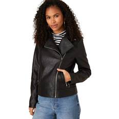 Cuero Chaquetas Dorothy Perkins Women's Womens/Ladies Faux Leather Biker Jacket Black