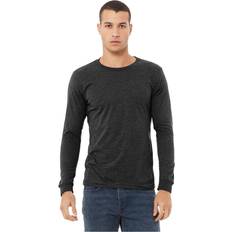 Bella+Canvas Heather CVC Jersey Long-Sleeved T-Shirt Dark Grey