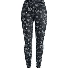 Polyester - Women Leggings Gothicana by EMP Leggings with all-over print Leggings black