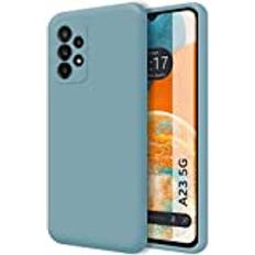 TuMundoSmartphone Ultra mjukt flytande silikonfodral för Samsung Galaxy A23 5G Färg Blå