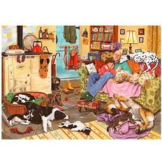 Wood Classic Jigsaw Puzzles The House of Puzzles 1000 Piece Jigsaw Dog Tired NEW JULY 2023