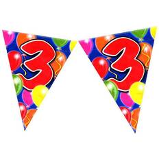 Folat Balloon Design Bunting No 3rd Birthday Party Decoration Colourful 10 Mtrs balloon design bunting birthday 3rd party decoration colourful 10 mtrs