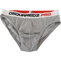 DSquared2 Tøj DSquared2 Gray Logo Cotton Stretch Men Brief PRO Underwear IT5