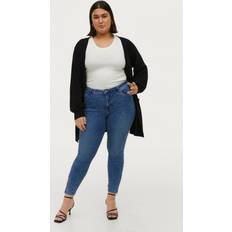 Zizzi Jeans Amy Cropped Blå