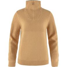 Fjällräven Dame Övik Half Zip Knit Beige DUNE BEIGE/196 X-large