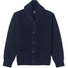 Men - Recycled Materials Cardigans RRL Men's Shawl Collar Cardigan Navy Heather Navy Heather