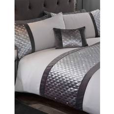 Lin Housses de couette Rapport Hollywood Diamante Duvet Cover Set - Gris Housse de couette Gris