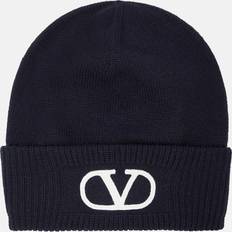 Valentino Accessoarer Valentino VLogo virgin wool beanie blue One fits all