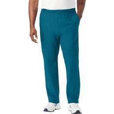 Men - Turquoise Pants KingSize Men's Big & Tall Fleece Open-Bottom Sweatpants in Teal 2XL