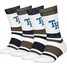 Tommy Hilfiger Socks Tommy Hilfiger Unisex Kids Crew Sock, Olive Green Combo, 4er Pack