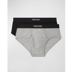 Briefs Men's Underwear Tom Ford Two-Pack Black & Gray Briefs 008 BLACK GREY