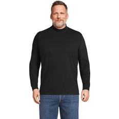 Lands' End Men Clothing Lands' End Big & Tall Super-t Mock Turtleneck Tee Black Black