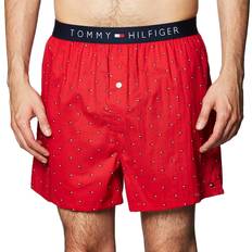 Tommy Hilfiger Men Men's Underwear Tommy Hilfiger mens Woven Boxers underwear, Red