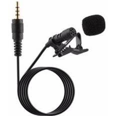 Andoer Portable Professional Grade Lavalier Microphone 3.5mm Jack Hands-free Omnidirectional Mic Easy Black