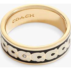 Coach Enamel Motif Band Ring, Gold