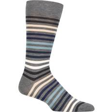 Pantherella Mens Kilburn Double Colour Block Sock in Grey Fabric 9-12