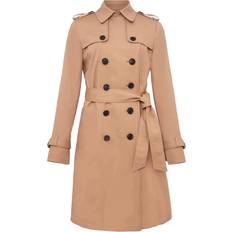 Saskia Shower Resistant Trench Coat - Tan