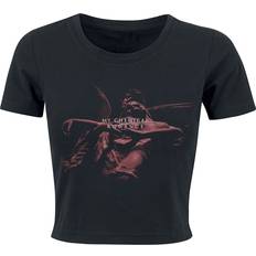 T-shirt Angel Crop till Damer sort