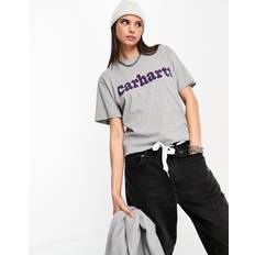 Carhartt Donna Magliette Carhartt WIP – Grå t-shirt med text bubblig stil-Grå/a