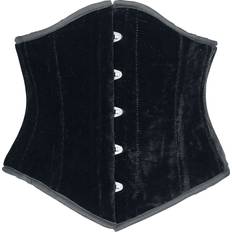 M Corsets Burleska Sexy Waspie Waist Cincher Underbust Corsage - Black