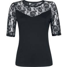 Spets T-shirts Gothicana by EMP Gothic T-shirt Lace Tee för Dam svart