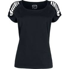RED by EMP RED by EMP Black T-shirt with Cut-outs on the Sleeves T-Shirt black