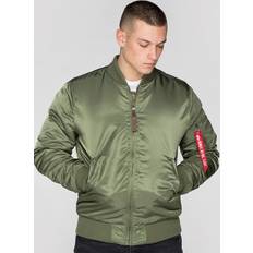 Alpha Industries MA-1 VF lång bomberjacka för män Sage-Green