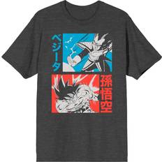 Clothing BioWorld Dragon Ball Z Vegeta Versus Goku Men’s Charcoal Heather T-Shirt-Large