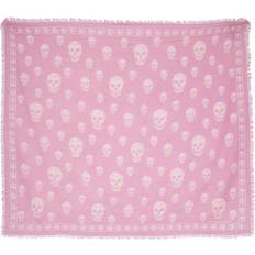 Pink Scarfs Alexander McQueen ALEXANDER MCQUEEN Skull wool scarf PINK