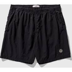 Stone Island Men Swimwear Stone Island Brushed Nylon Swim Shorts Black