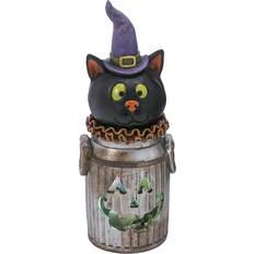 Noir Coquetiers Halloween Katze In Leuchtender Milchkanne 18 cm Coquetier