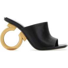 Ferragamo Korot & Korkokengät Ferragamo Black Nappa Leather Elina Mules