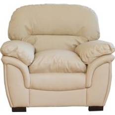 B&Q Leathers Armchairs B&Q Leverton Bonded Cream Armchair