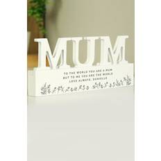 Studio Personalised Floral Wooden Mum Ornament