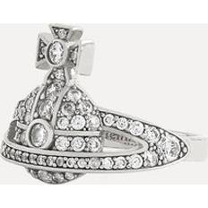 Vivienne Westwood Platinum Rings Vivienne Westwood Mini orb ring PLATINUM-WHITE-CZ