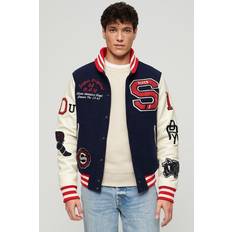 Superdry College Varsity Patched Bomber Jacket - Bleu