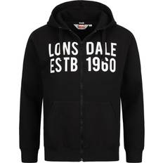 Lonsdale Herren Sleeve Hooded Sweatshirt, Schwarz