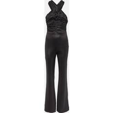 Svarta Jumpsuits & Overaller ROTATE Birger Christensen Off-shoulder jersey jumpsuit black