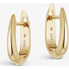 Missoma Plain Claw 18ct gold-plated vermeil sterling silver huggie earrings