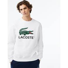 Lacoste Fleece Crew Neck Sweatshirt - White