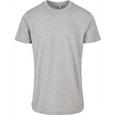 Herr basic hals t-shirt, Heather Grey