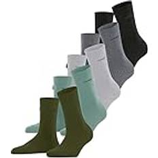 Ekologiskt material - Multifärgade Strumpor Esprit Dam solid mix 5-pack hållbar ekologisk bomull damstrumpor utan mönster andas tunna enfärgade par strumpor, flera färger sortiment 0020 36–41 5-pack