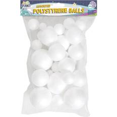 Craft Planet Polystyrene Balls Assorted Sizes 40pk