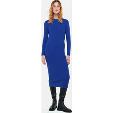 Blue - Midi Dress Dresses Whistles Womens Round-neck Ribbed Knitted Midi Dress