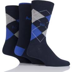 Pringle Waverley Classic Argyle Socks Pack Navy, Navy, Men Navy